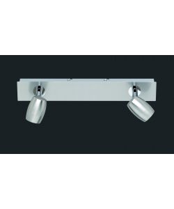 Faretto Michael 2x GU10 28W 32x13x5 cm Nichel Opaco