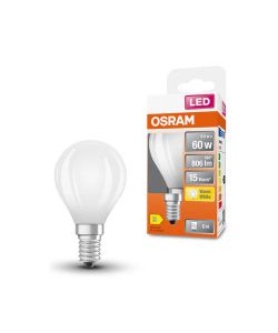 Lampadina LED Osram STAR Classic P 60 filamento, luce calda E14