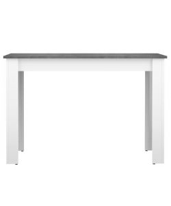 Tavolo da pranzo Pepper bianco e cemento scuro - 110x75x75H cm