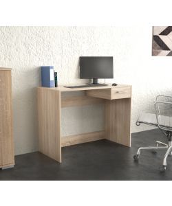 Domo Mea Scrivania Natural Wood con Cassetto - 100x50 cm Elegante