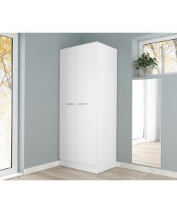 Armadio Doppia Anta Bianco - Design Elegante e Funzionale - 71x51,5x181H cm
