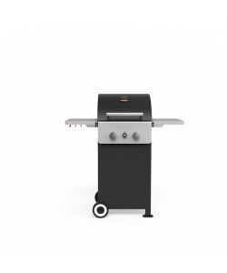 Barbecook - Barbecue a gas nero con tavolini laterali e ruote