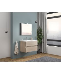 Savinidue Composizione Bagno Easy in Rovere con Illuminazione LED