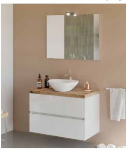 Composizione bagno City Bianco Rovere