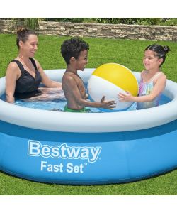 Bestway Piscina Fast Set da Giardino - Blu e Bianco - 183 x 51 cm