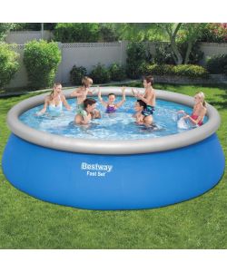 Bestway Set per Piscina Gonfiabile Fast Set Rotonda 457x122 cm