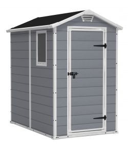 Keter Casetta da Giardino Manor in Resina - Con pavimento - Grigia - 130x192x198 cm