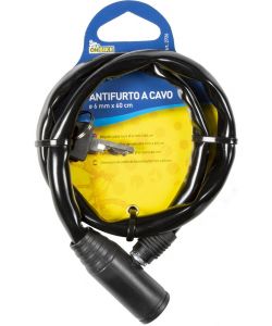 Antifurto a cavo per bici 0,6x60cm con serratura in lega di zinco