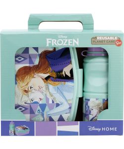 Set borraccia da 380 ml e Sandwich Box per bambini in plastica Frozen