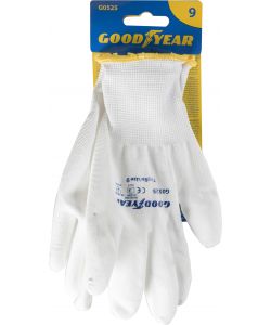 Guanti in poliestere e poliuretano mod.G0525 taglia 9 bianco Lavoro