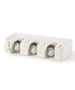 Perfetto Appendiscope a Pressione - 3 Posti e 4 Ganci - Completo di Viti