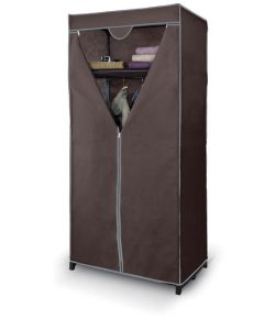 Misterpack Armadio in Tessuto TNT - Marrone - 75x50x160 cm