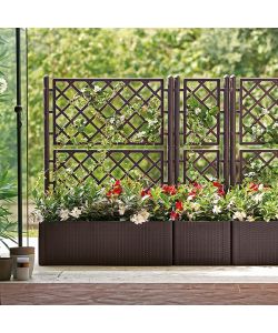 Stefanplast Fioriera Natural Deluxe Rettangolare - Antracite - 100x43 cm