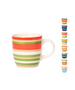 Maxi Mug Ceramica a Righe - Assortiti - 500 cc