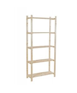 Libreria Pratica Abete Grezzo 175 x 80 x 30 cm