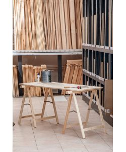 Pircher Cavalletto Pieghevole in Abete 75x40x75 cm - Legno Naturale, Compatto e Pratico