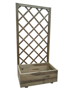 Pircher Fioriera con Griglia - Conifera Impregnata - 70x35x140 cm