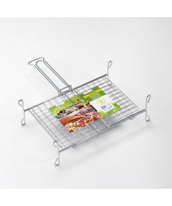 Ompagrill Graticola a Rete con Piedi - 40 x 60 cm - Acciaio Inox