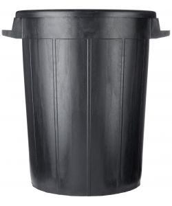 Stefanplast Bidone Portarifiuti - Nero - 100L