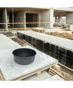 Cassa Macerie Tonda 275L in Polietilene Nero - Contenitore Resistente per Edilizia e Cantiere - ICS