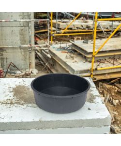 Cassa Macerie Tonda 275L in Polietilene Nero - Contenitore Resistente per Edilizia e Cantiere - ICS
