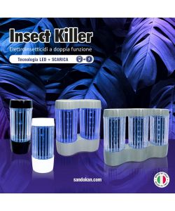 Sandokan Zanzariera Elettrica USB - Lampada Antizanzare Bianco 11x11x24 cm