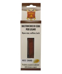 Gubra Bastoncini di Cera per Legno Noce Chiaro 20cm - Kit Riparazione Mobili