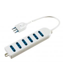 Presa sestupla bivalente 10/16A 2P + T
