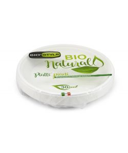 Giostyle Piatti Piani in Bioplastica - Bianco - 21,5 cm