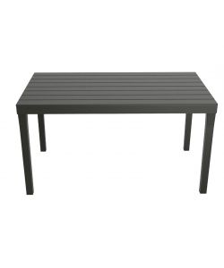 Tavolo Sumatra 138x80 cm Antracite - Design Moderno Effetto Doghe per Esterni e Giardino