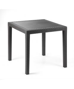 Ipae Progarden Tavolo Componibile King - Effetto Rattan Antracite - 79x79 cm