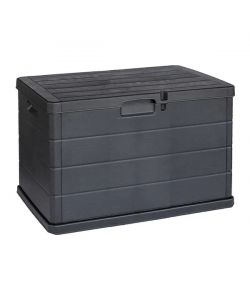 Baule Beta 170L in Resina Antracite - 76x55x52cm - Contenitore Multiuso da Esterno e Interno