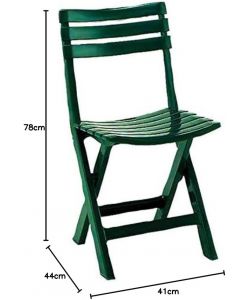 Ipae Progarden Sedia Birki Pieghevole - Verde - 44x41x78 cm
