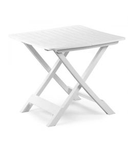 Ipae Progarden Tavolo da Giardino Pieghevole Tevere - Bianco - 79x72 cm