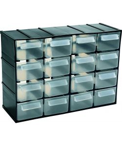 Art Plast Cassettiera Portaminuteria - Trasparente - 16 Cassetti