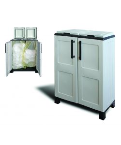 Art Plast Armadio per Raccolta Differenziata - Grigio - 68x37x90 cm
