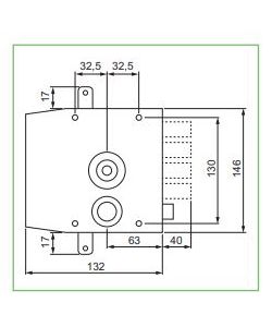 Serratura mottura serie 30 triplice a pompa con scrocco destra