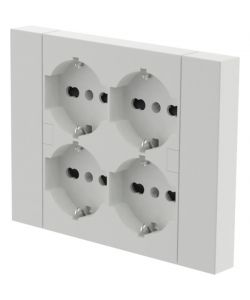 Electraline Multipresa da incasso Quadra 4 prese Schuko P40 per scatole 3 moduli