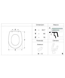 Sedile WC Compatibile Liuto Bianco Ideal Standard