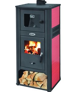 Stufa a legna Roma-S con forno rossa 12 kw