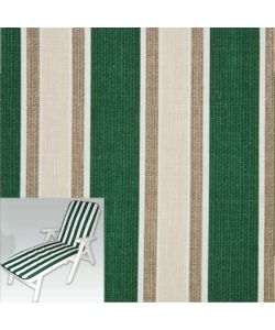 Xtra Cuscino Lettino - Multiriga Verde - 78+110x55x3 cm