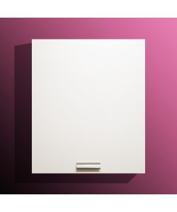 Pensile Cucina Bianco 60x35x70.5 cm con Maniglie Cromate e Anta Reversibile
