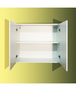 Pensile Cucina Bianco 80x35 cm con Maniglie Cromate - Design Moderno