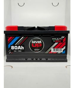 Level UP Batteria Auto 80Ah - Potente e Affidabile, Spunto 700A - Senza Manutenzione