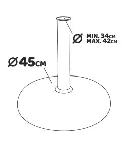 Base per Ombrelloni da Giardino in Ghiaia - 25 Kg