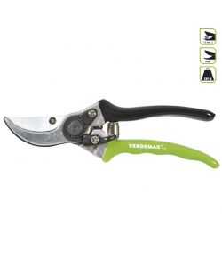 Verdemax Forbici da Giardino Bypass Cromate - Impugnatura Comoda 21 cm