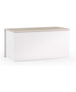 Terraneo Baule Contenitore Bianco Rovere 90x45x45 cm - Design Elegante e Funzionale
