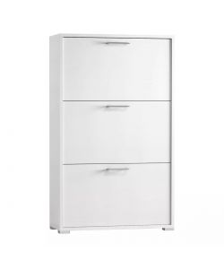 Terraneo Scarpiera Elegante Bianca con Tre Ante - 67x18x112 cm
