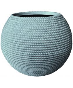 Vasi Sfera Bali 40 cm Colore Polvere - Vaso decorativo Effetto Corda