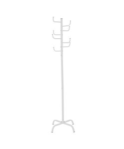 King Home Appendiabiti Bianco in Acciaio con 8 Bracci - 175 cm